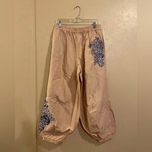 NWOT Free People Movement Baller Embroidered Pants sz M